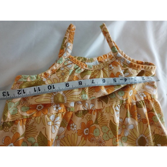 Little Co. Lauren Conrad Toddler Girl Organic Cotton Linen Dress 4 Floral Sun - Picture 5 of 6